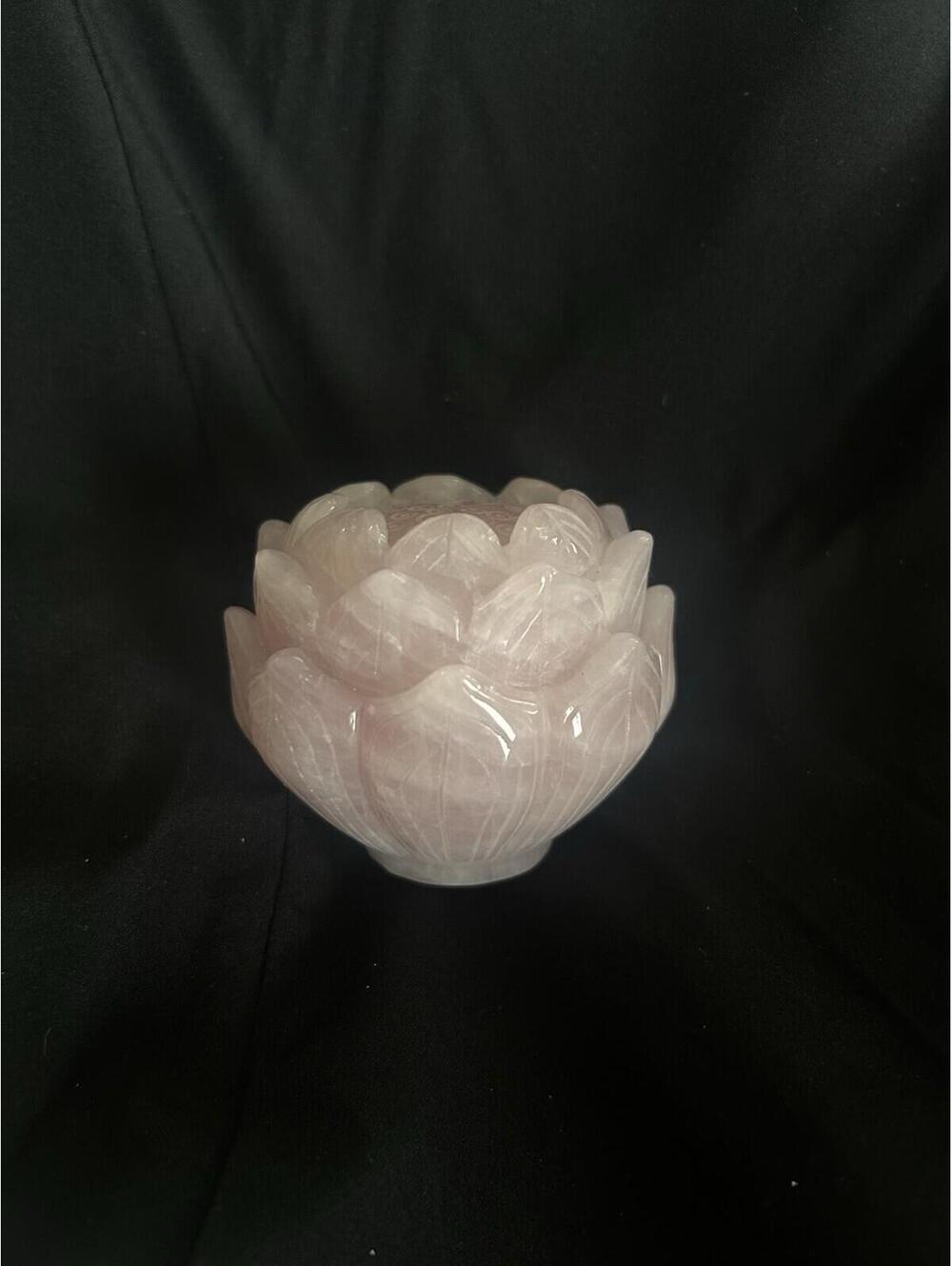 Pink Quartz Lotus - Picture 2 of 6